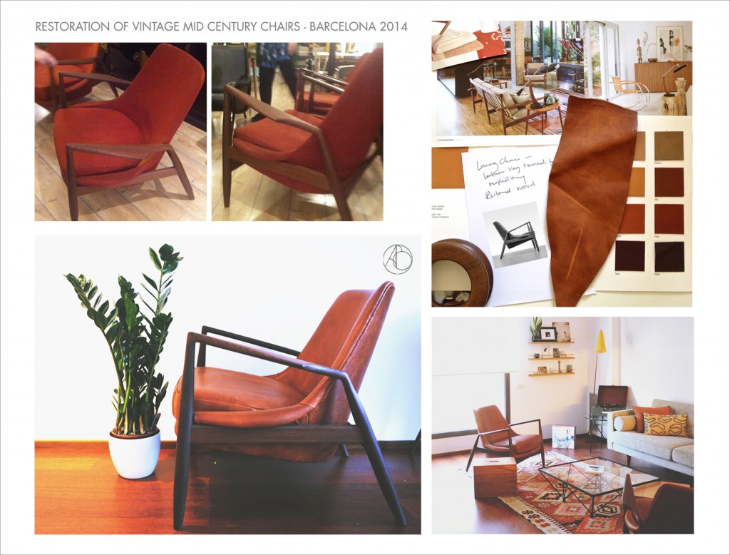 Custom Made - Restoration of vintage mid centuty chairs - Barcelona 2014